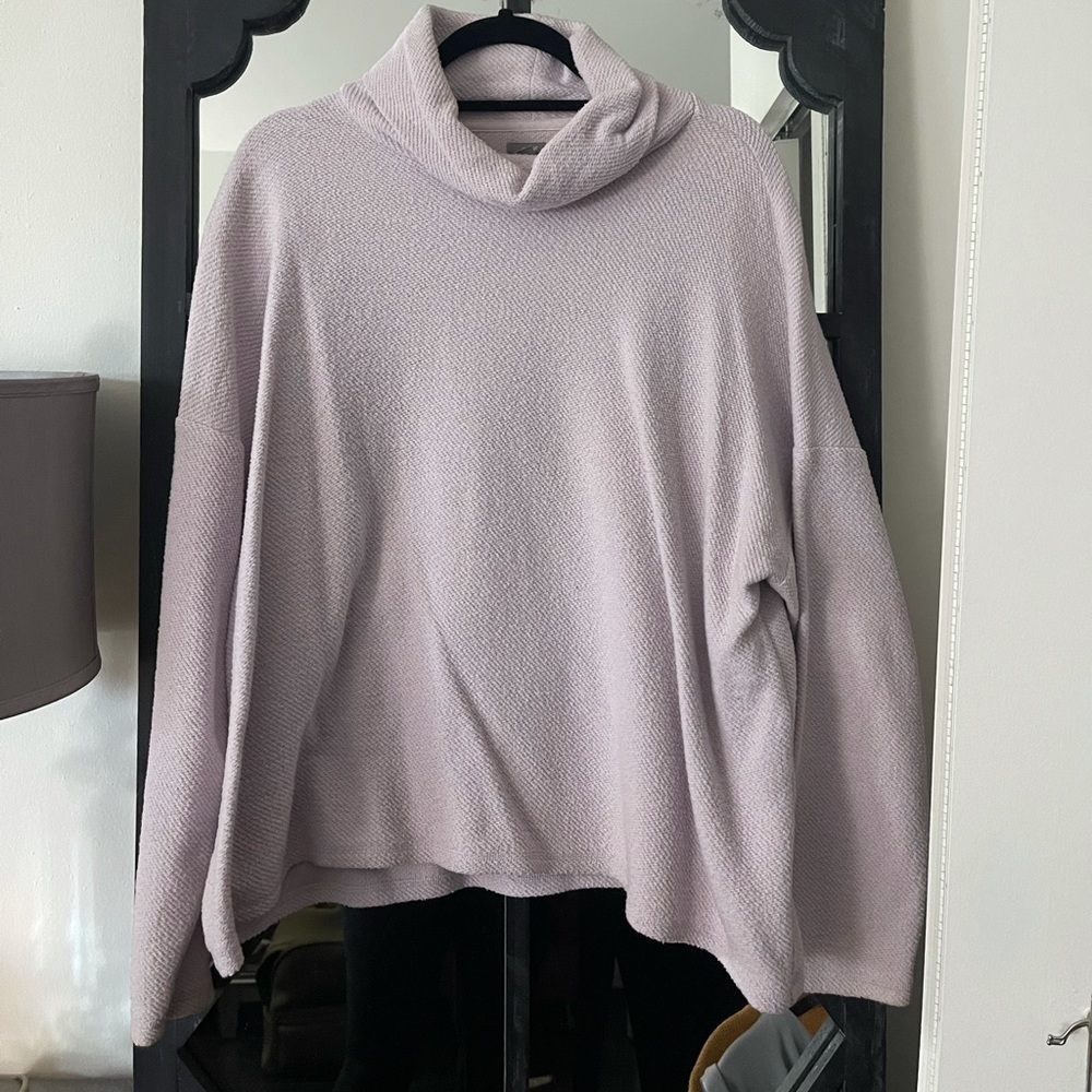 Aerie Light Purple Cowl Neck Sweater